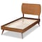 Baxton Studio Aimi Mid-Century Modern Walnut Brown Finished Wood Twin Size Platform Bed 183-11112-11159-Zoro - alternate 8